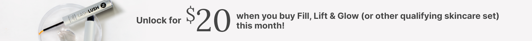 A GIF with two frames: first, a LashLash 3-in-1 Lash & Brow Serum on a clear dish, promoting a $15 offer with qualifying skincare sets. Second, a NeoraFit Plant-Based Protein Powder bag with a shaker bottle, promoting the same $15 offer with qualifying NeoraFit sets.